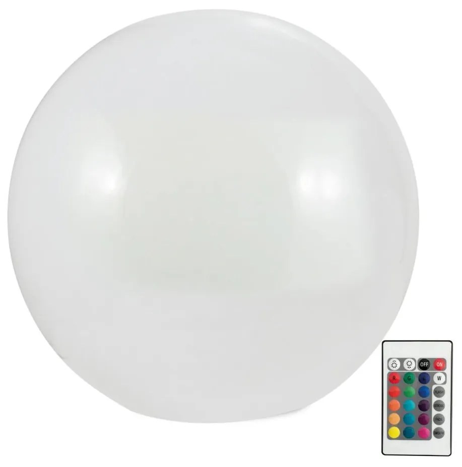 Polux LED RGBW Napelemes lámpa BALL LED/1,2V átm. 40 cm IP65 + távirányítás SA1882