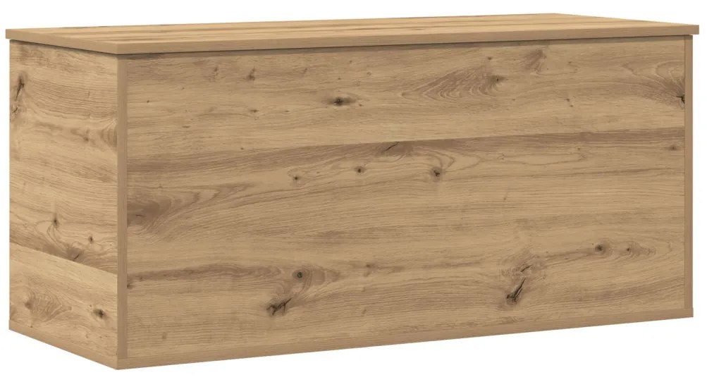 Tároló Doboza Fedéllel Kézműves Tölgy 100x42x46 cm Mérnöki Fa