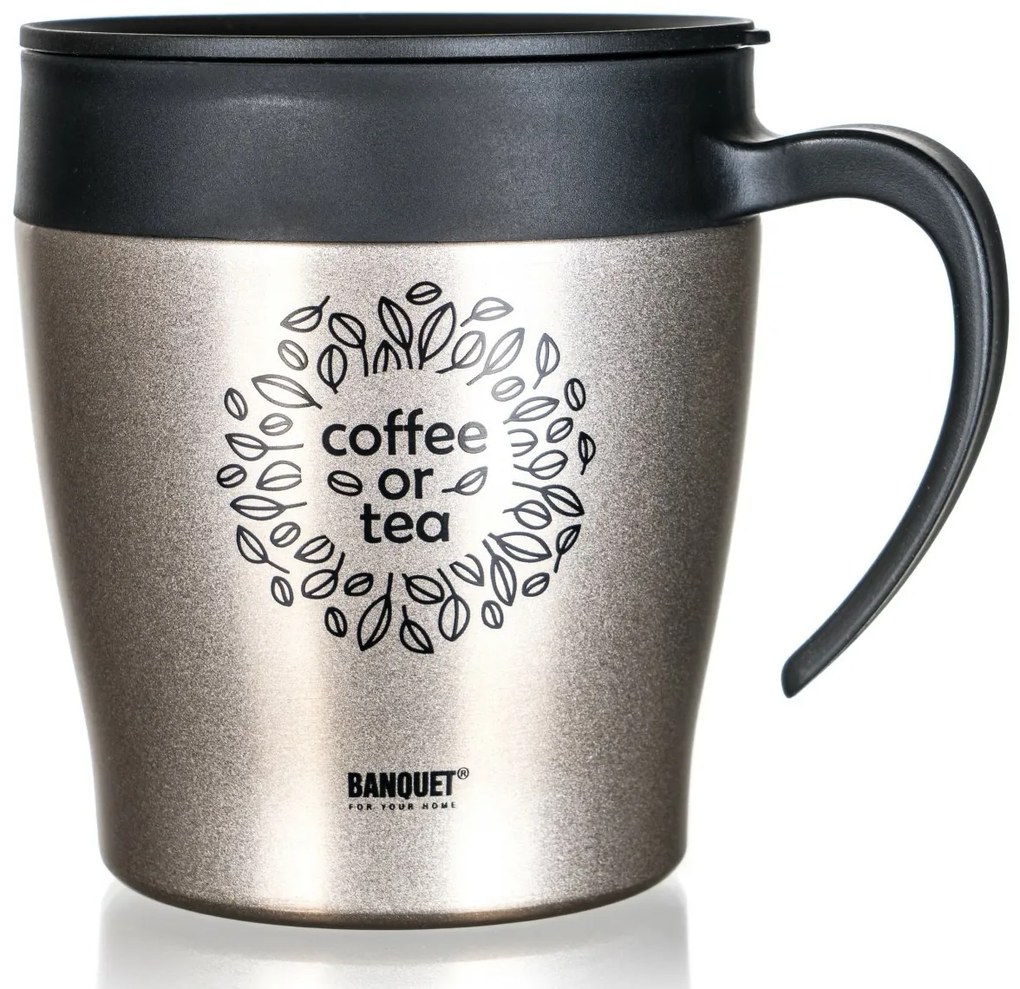Banquet TAZZA 330 ml utazó termosz, bézs