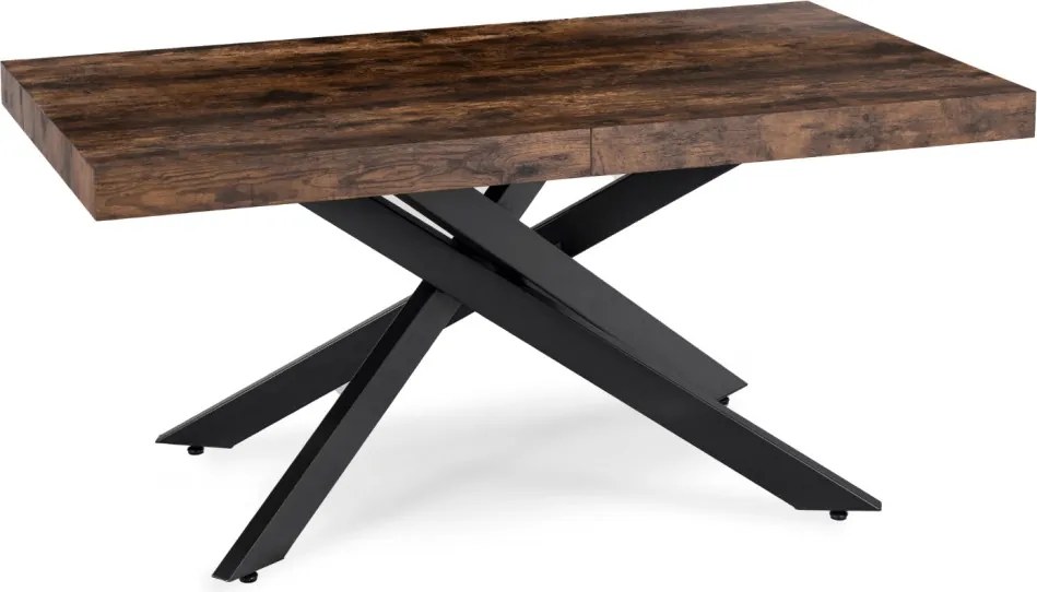 HAMPTON bővíthető asztal 160-240 cm rusztikus tölgy/fekete
