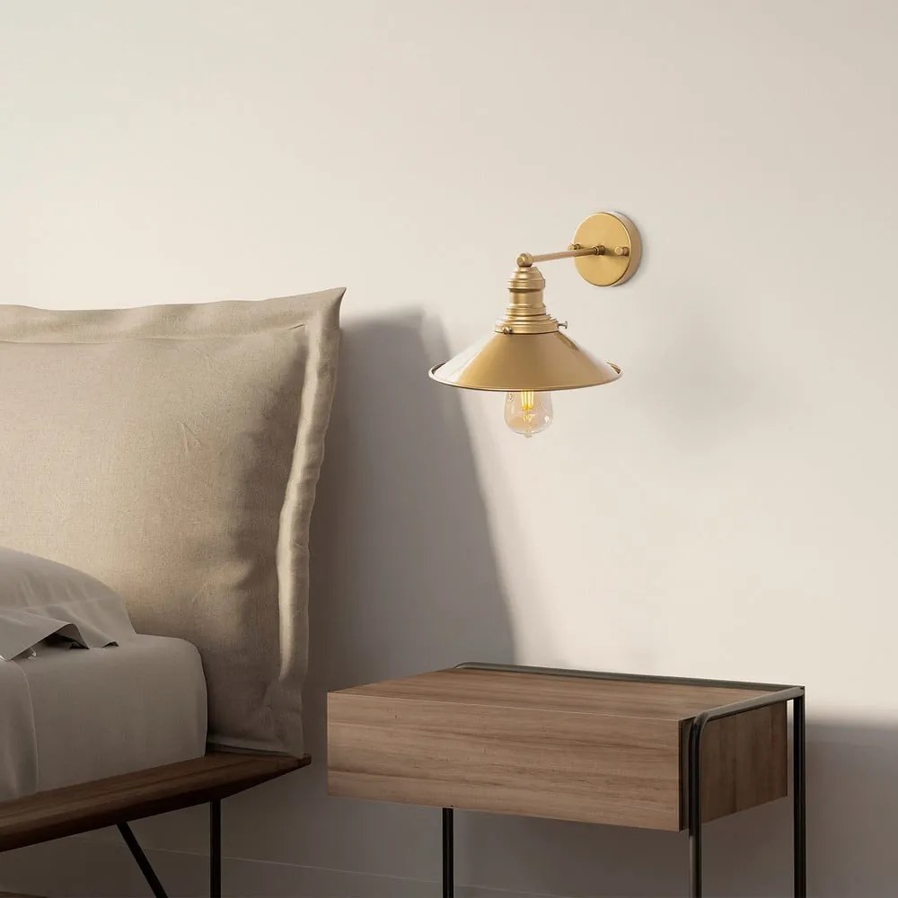 Aranyszínű fali lámpa ø 24 cm Conical – Opviq lights