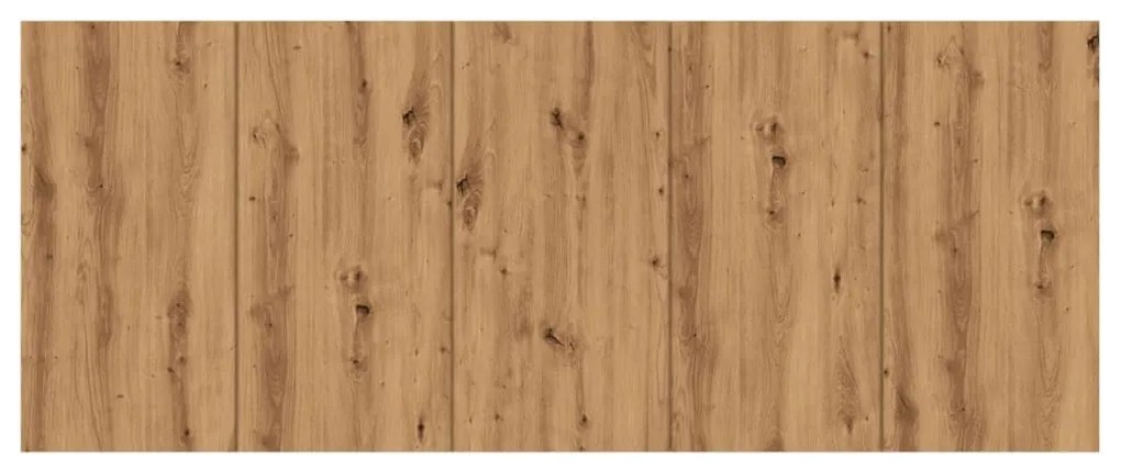 kézműves tölgy színű szerelt fa ágyfejtámla 200x1,5x80 cm
