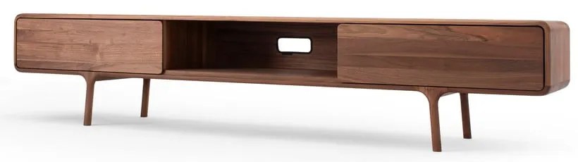 Barna tölgyfa TV-állvány 220x45x45 cm Fawn – Gazzda