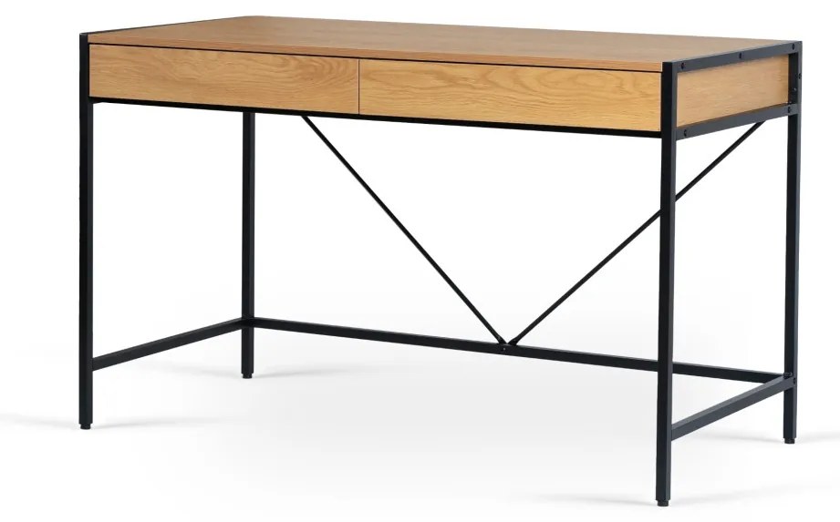 ALLY birou 123 cm stejar auriu/negru