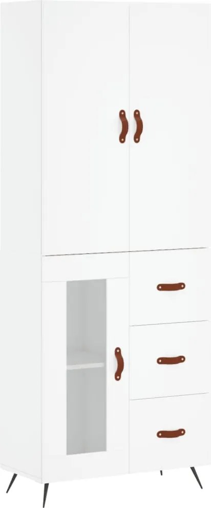 vidaXL fehér szerelt fa magasszekrény 69,5 x 34 x 180 cm