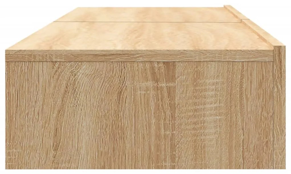 2 db sonoma tölgyszínű TV-szekrény LED-lámpákkal 60x35x15,5 cm