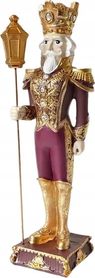 Diótörő Figura Arany Király Karácsonyi Dekoráció 38 cm