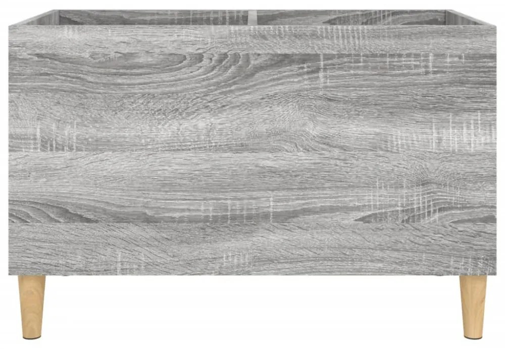 szürke sonoma színű szerelt fa hanglemezszekrény 74,5x38x48 cm