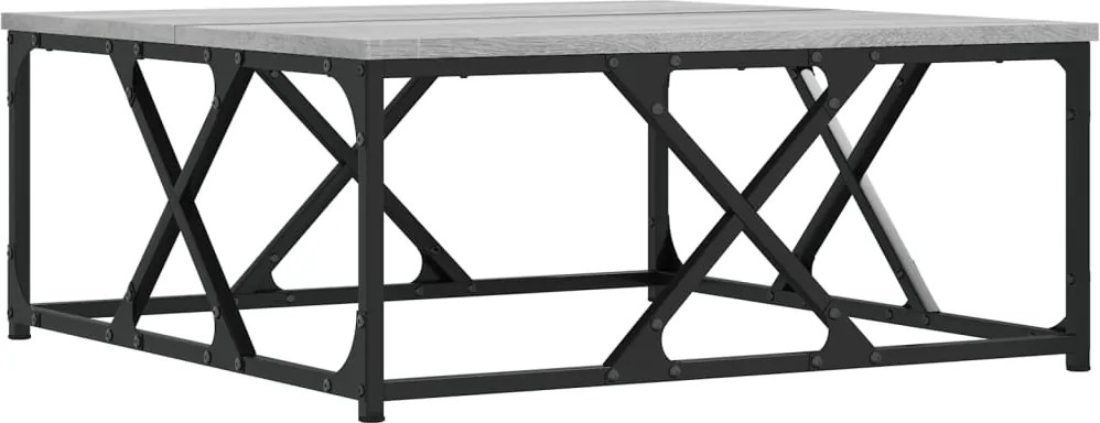 vidaXL szürke sonoma színű szerelt fa dohányzóasztal 70 x 70 x 30 cm