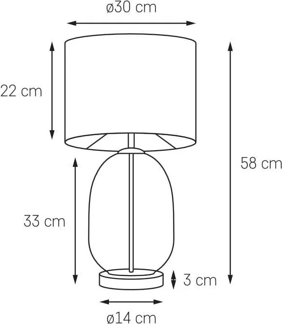Kaspa SALVADOR 41044108 Asztali lámpa 1x25W/E27 IP20