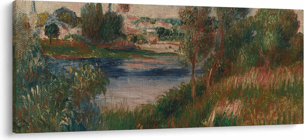 Kép - Auguste Renoir, Landscape at Vetheuil, reprodukciók (120x50 cm)