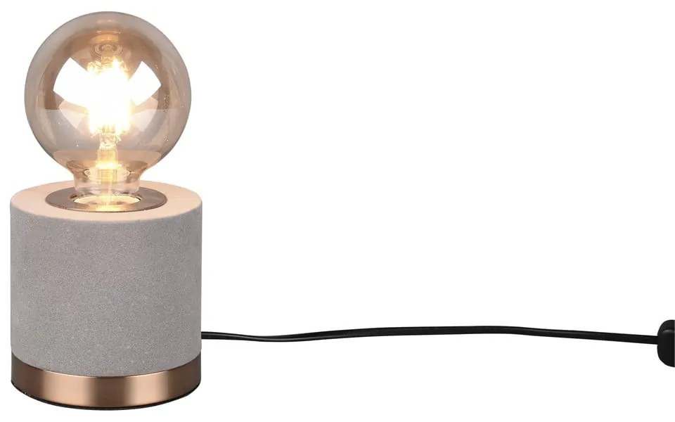 Szürke bársony asztali lámpa (magasság 11 cm) Judy – Reality