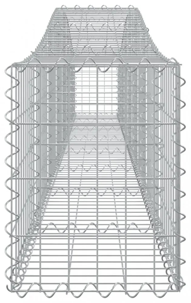 8 db íves horganyzott vas gabion kosár 400x30x40/60 cm