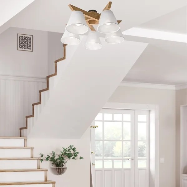 Fali lámpa ANTONIO 5xE14/40W/230V tölgy