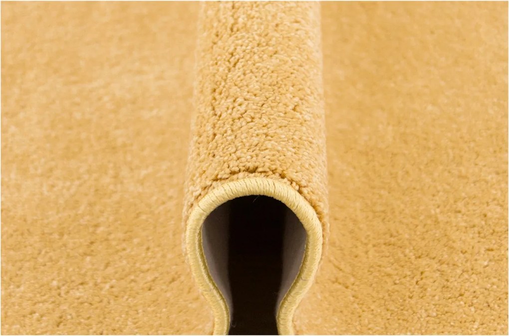 Divatos Szőnyeg Nappaliba Finom Puha Sárga Carousel Filc 200x200 cm