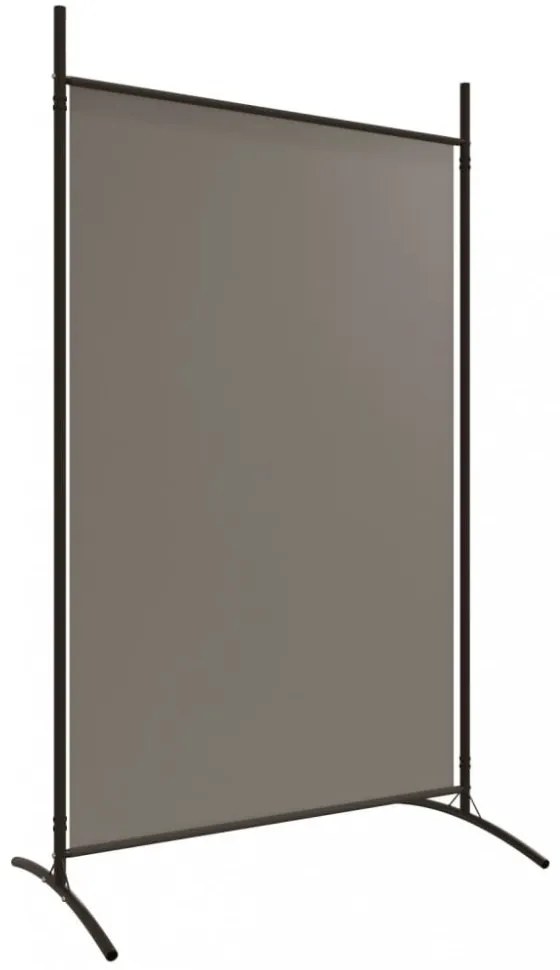 6 paneles antracitszürke szövet térelválasztó 520x180 cm