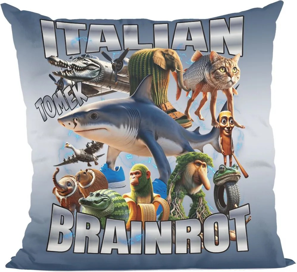 Párna Italian Brainrot Az olasz brainrot lények csapata