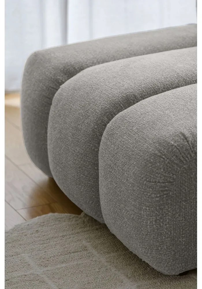 Világosszürke sarokkanapé (bal oldali-heverő résszel) Shell – Miuform