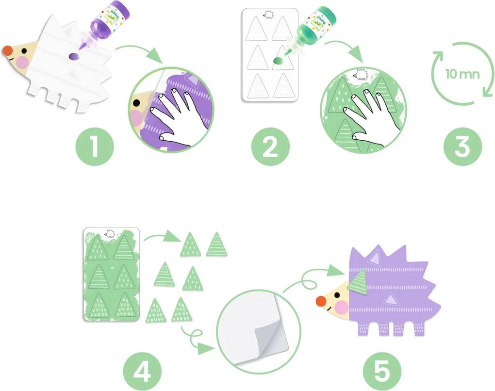 Ujjfestő készlet - Kicsi formák - Magic finger painting, Small forms