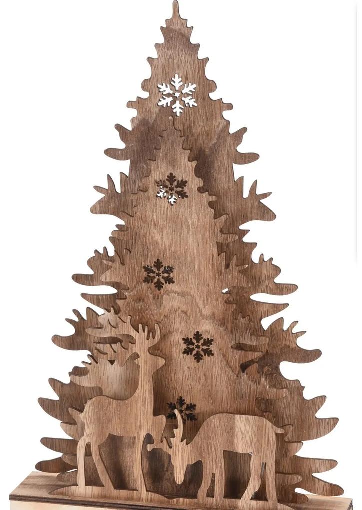 Karácsonyi fa dekoráció - Christmas tree with Reindeers, 38,5 cm