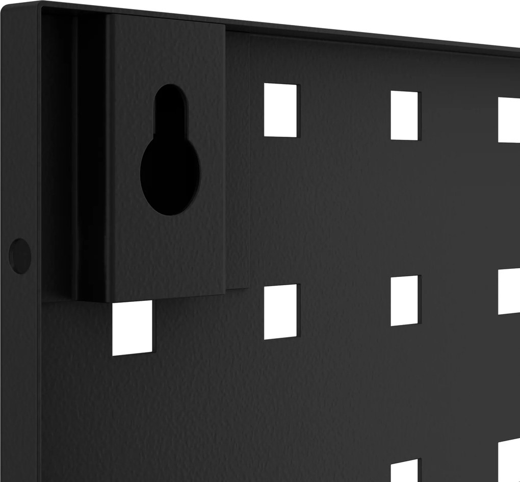 Fekete fém szerszámtábla, 1200x600x10 mm: PAULA All Black
