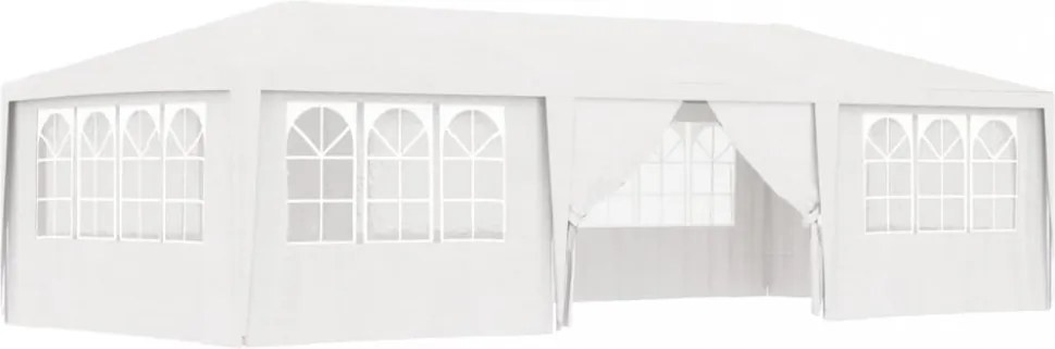 fehér rendezvénysátor oldalfalakkal 4 x 9 m 90 g/m²