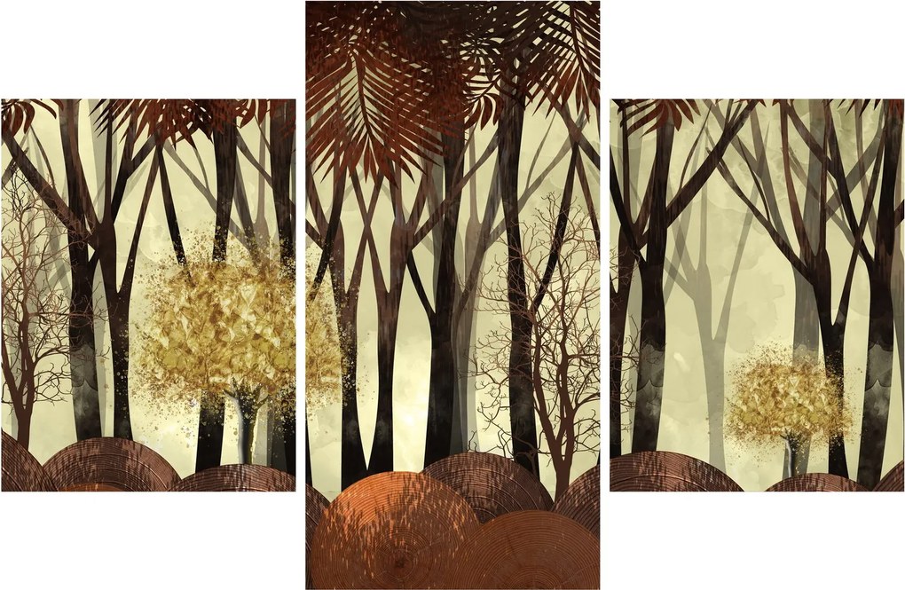 Kép - Dekoratív erdő (90x60 cm)