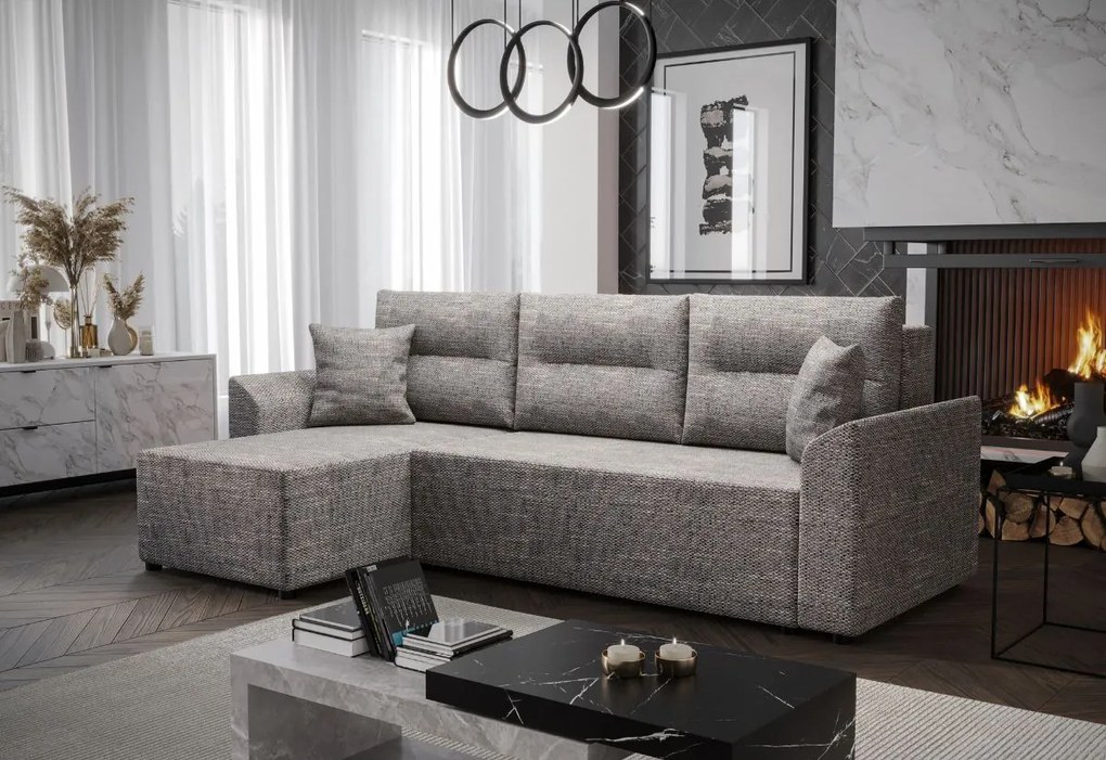 LORINA ágyazható sarok ülőgarnitúra, 230x89x140, kornet 02