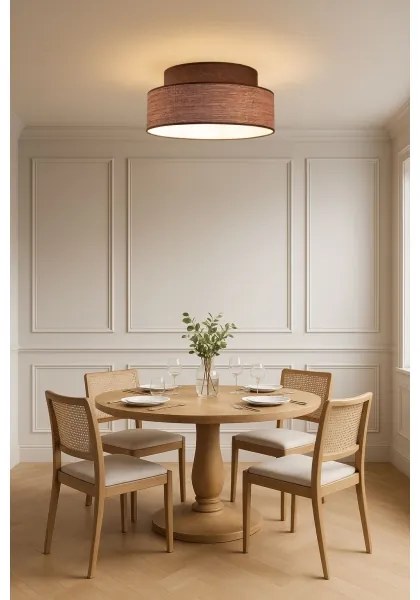 Mennyezeti lámpa GRACE 1xE27/60W/230V átm. 40 cm barna/bézs