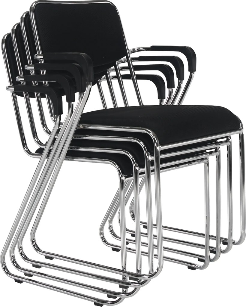 Tárgyolószék, fekete háló, DERYA NEW