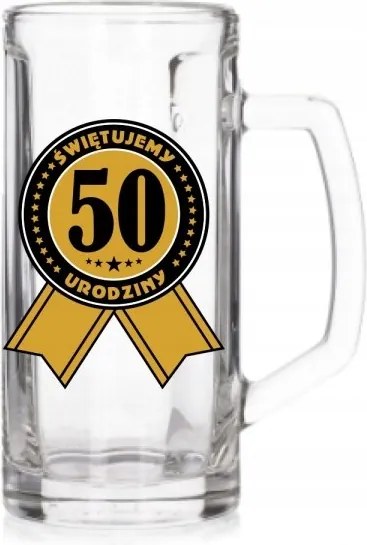 Üvegpohár 0,5L 50. Születésnapját Ünnepeljük
