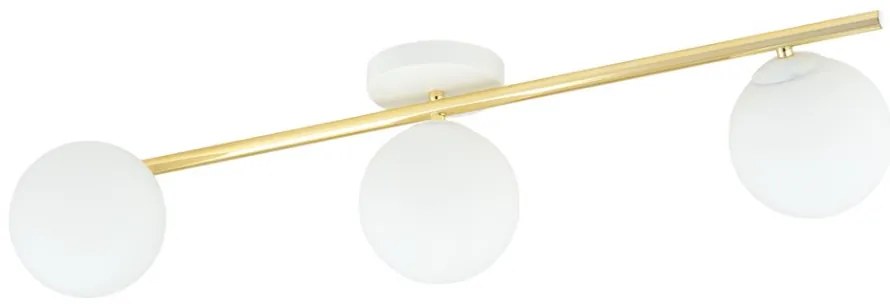 EMIBIG 1249-3 SPLENDI Glamour Mennyezeti Lámpa Fehér, Arany E14 IP20