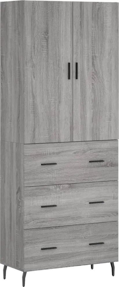 vidaXL szürke sonoma szerelt fa magasszekrény 69,5 x 34 x 180 cm