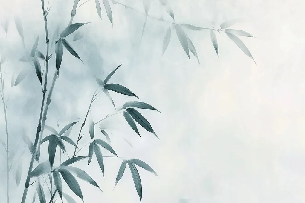 Fotótapéta Flizelina Természet Bambusz Levelek Zöld 254x184 ragasztó