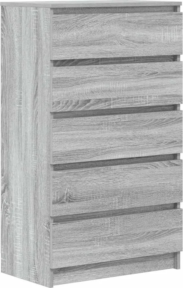 vidaXL szürke sonoma színű szerelt fa fiókos szekrény 60 x 36 x 103 cm