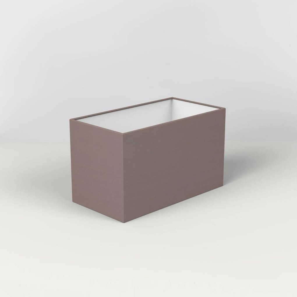 Astro lámpaernyő Téglalap alakú 250 E14-es foglalathoz, barna, natúr selyem, 25 cm