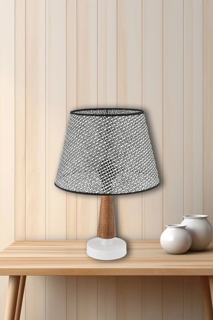 Fém éjjeli lámpa, szürke-barna, 20 cm – TR390FLH2728