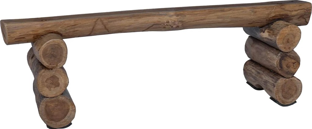 vidaXL pad Természetes 110 x 30 x 34 cm Tömör Teakfa