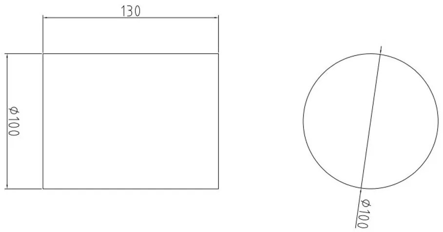Lámpa Mennyezeti lámpatest LENTO, aluminium, 100x130, IP54, MAX.35W, kör, grafit