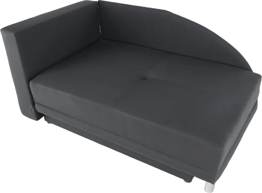 Kinyitható kanapé, szürke-fekete szövet, balos, LAUREL