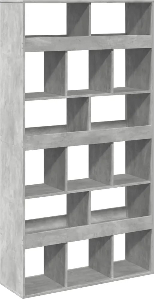 vidaXL betonszürke szerelt fa könyvespolc 100 x 33 x 187,5 cm