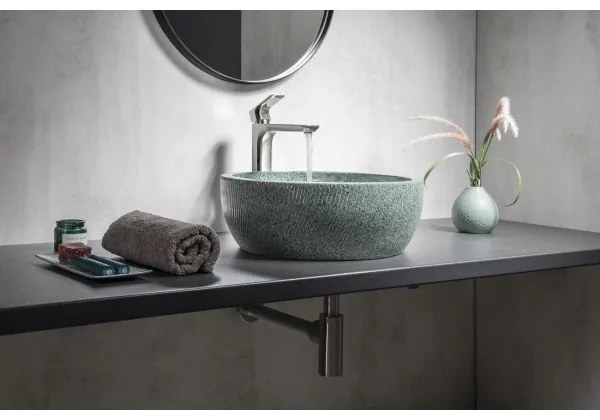 Sapho - PRIORI ráültethető mosdó Ø 42 cm kerámia/zöld