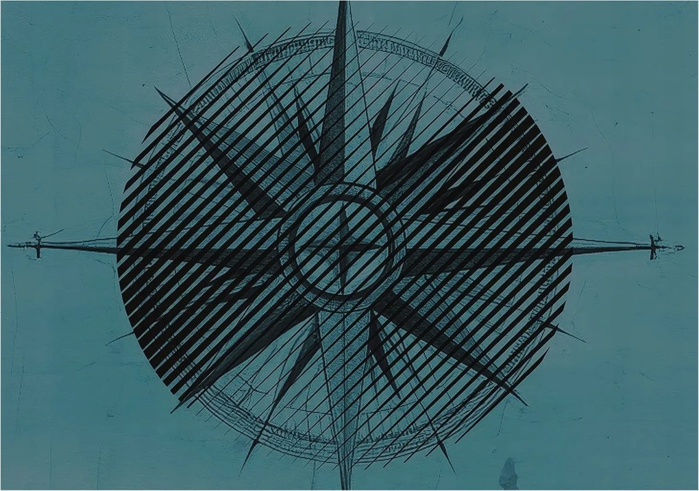 Flizelin tapéta Flizelin Fali Prémium Tengeri iránytű 312x219 Ragasztó