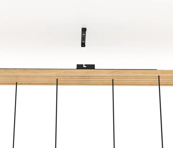 Eglo 390131 - Csillár zsinóron CAMARIOCA 6xE27/40W/230V fekete/barna