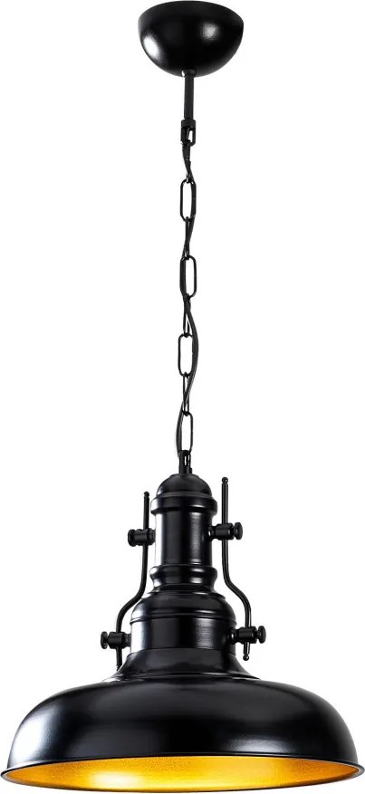 Berceste vintage függőlámpa, fekete