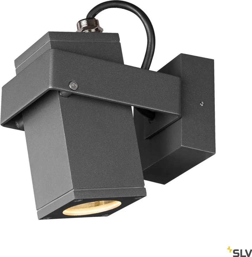 SLV 1004653 THEO Modern Kültéri Fali Lámpa Antracit, Átlátszó GU10 IP65