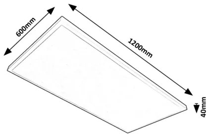 Rabalux 71079 - LED Felületre szerelhető panel DAMEK LED/80W/230V 4000K 120x60 cm