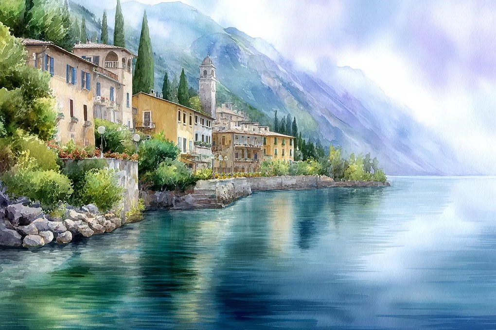 Fotótapéta Flizelina Olaszország Italia Riviéra Garda-tó 208x146 ragasztó