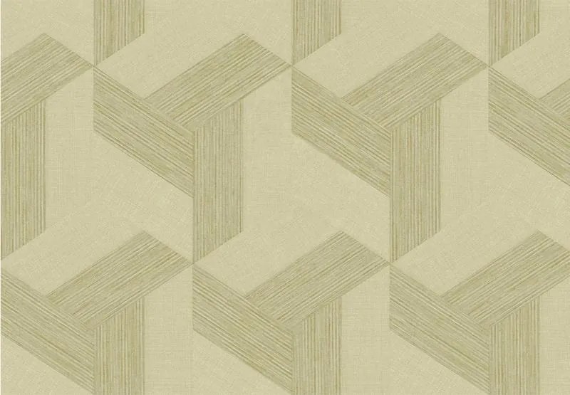 Parato Cristiana Masi Sintesi Bathos zöld geometrikus vlies tapéta – 27505