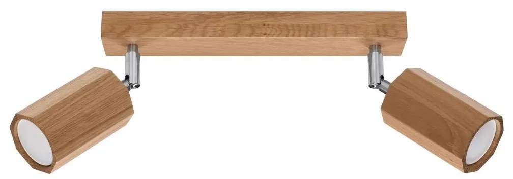 Sollux SL.1029 - Spotlámpa ZEKE 2xGU10/40W/230V tölgy